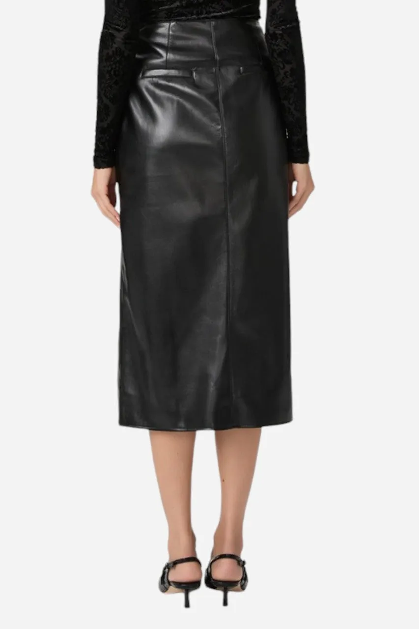 Paige Ogden Skirt Black Faux Leather