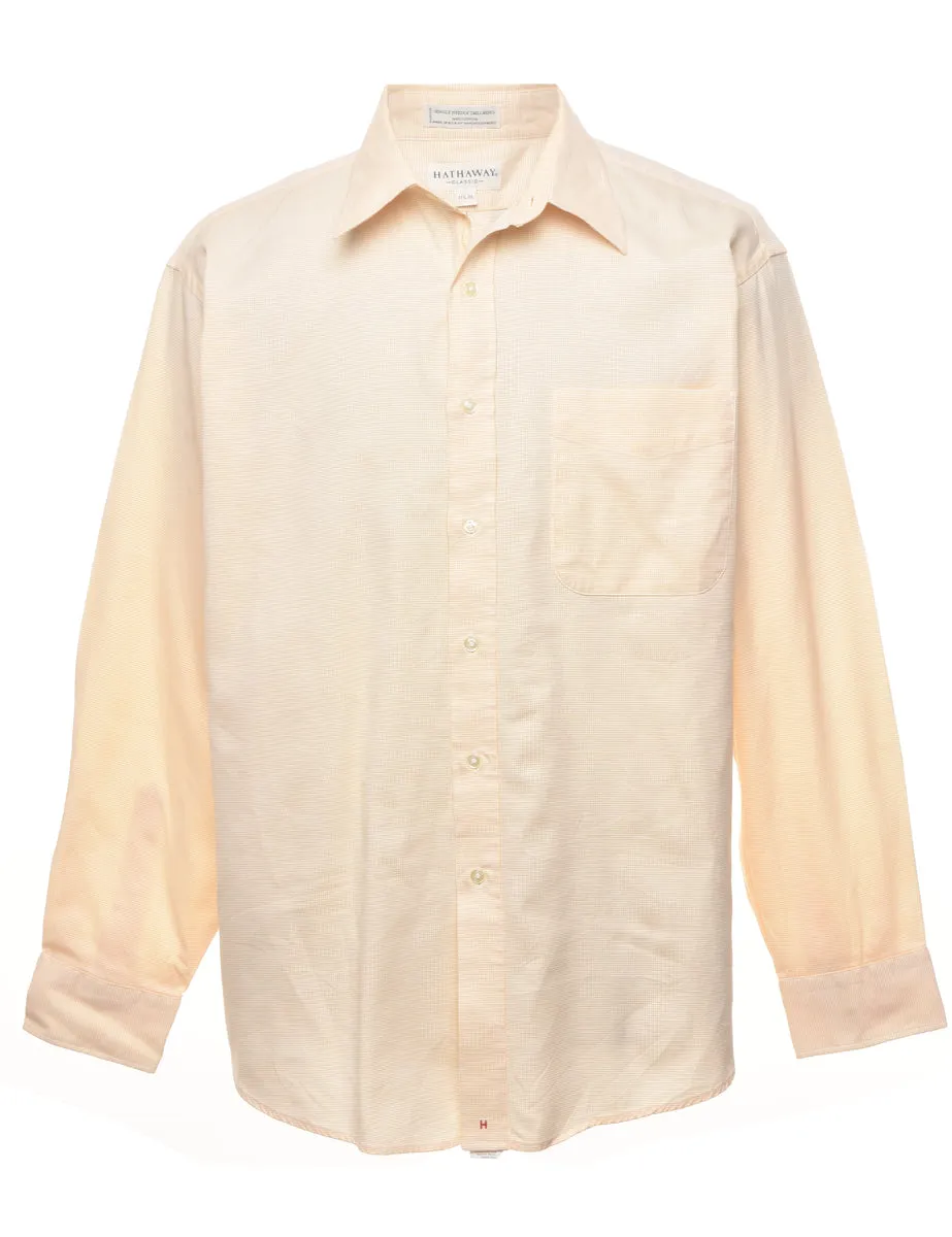 Pale Yellow Checked Shirt - XL