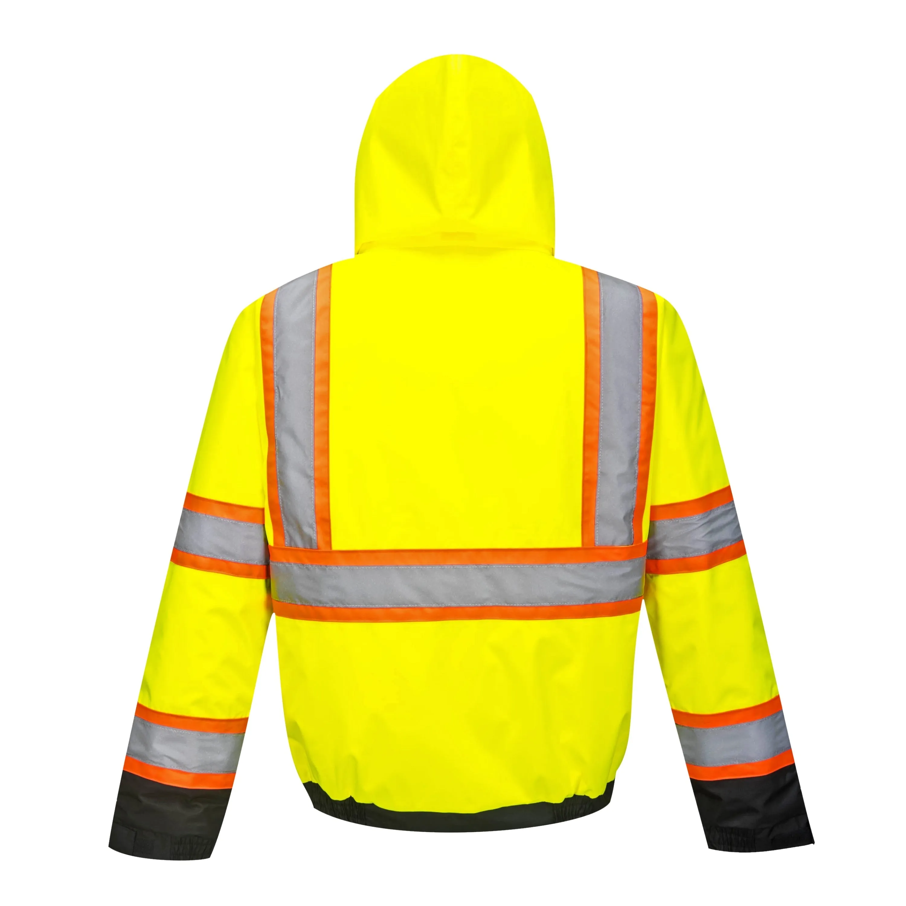 PORTWEST® Hi Vis Contrast Tape Bomber Jacket With Fleece Liner - ANSI Class 3 - US367