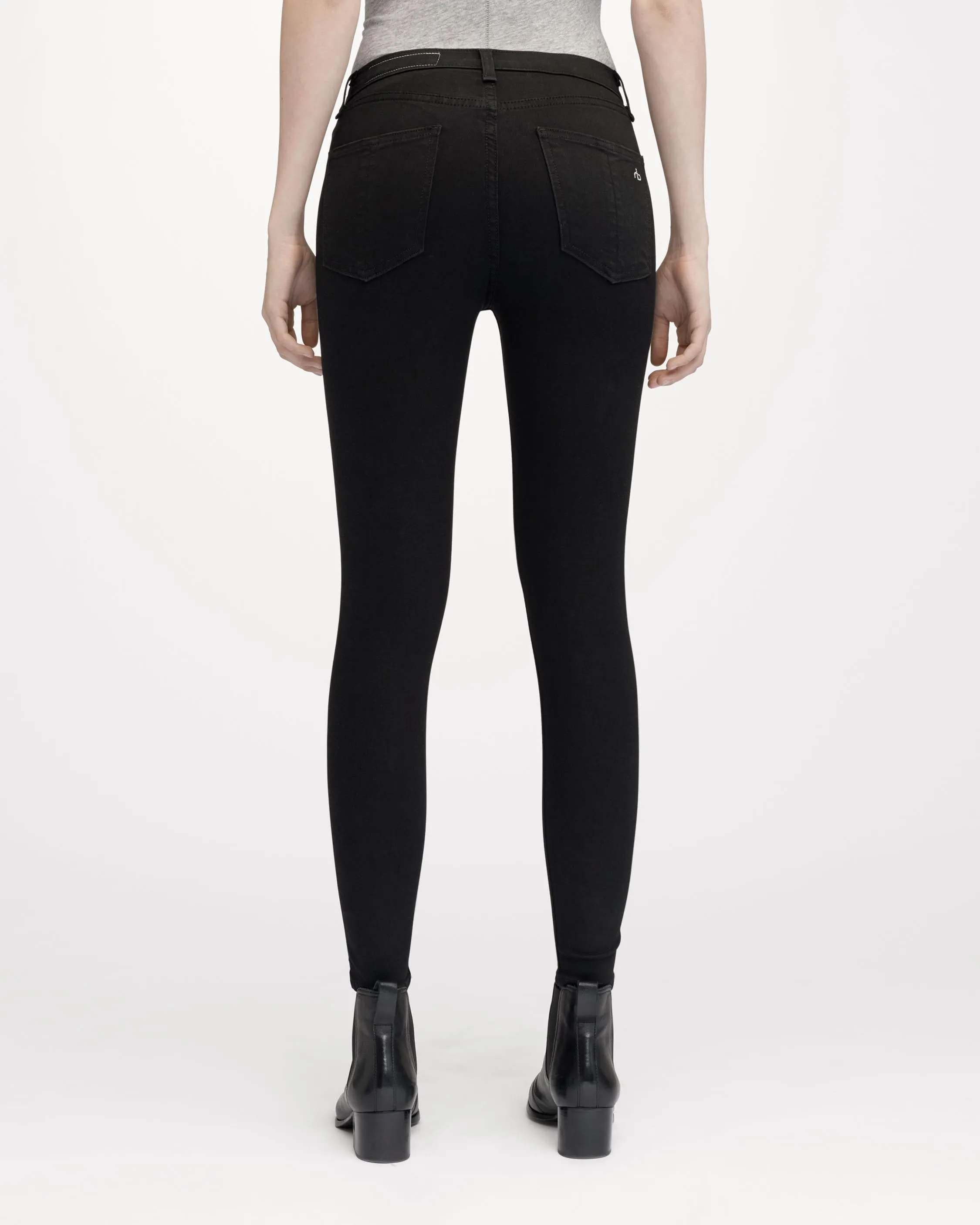 Rag & Bone - High Rise Ankle Skinny in Black