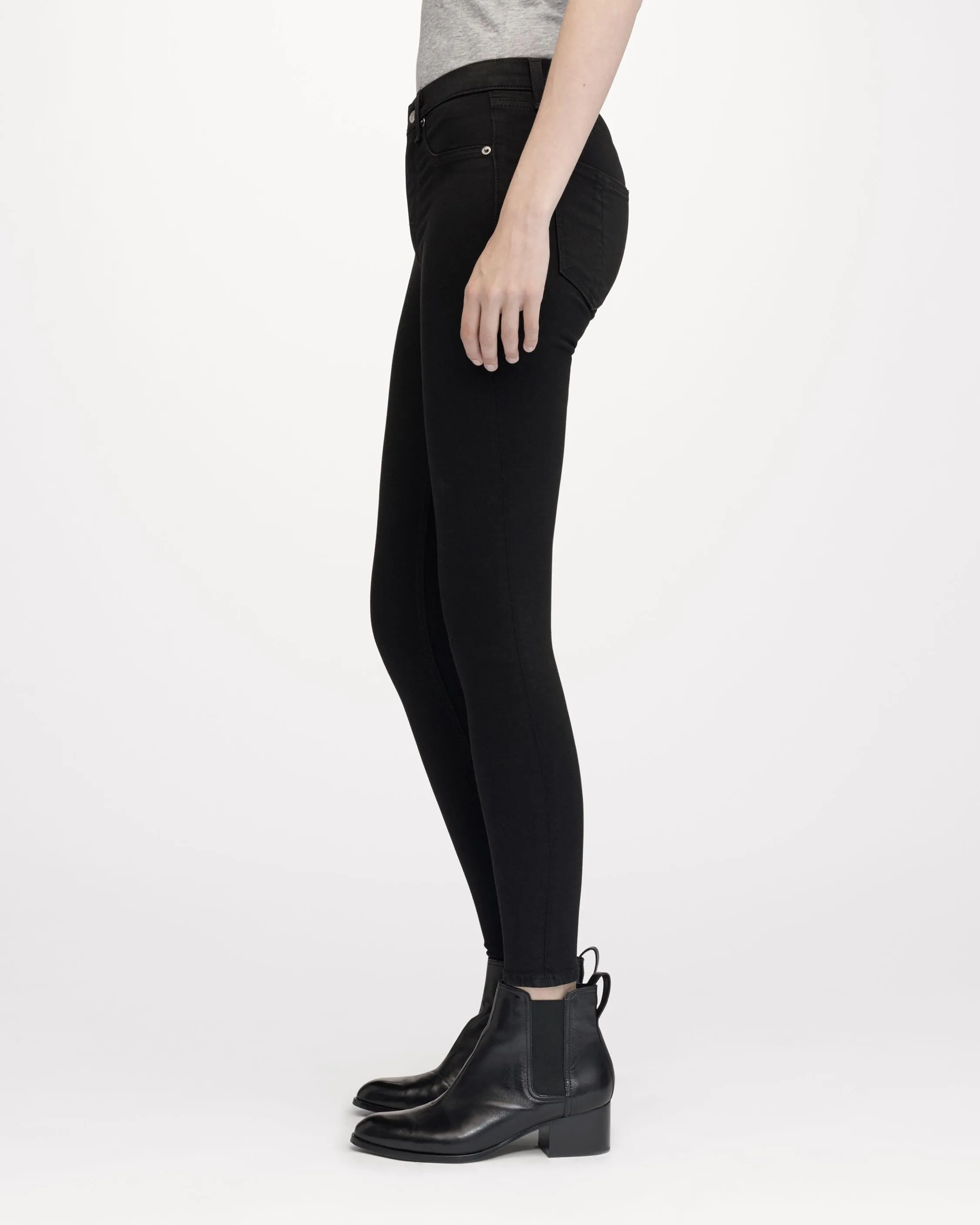 Rag & Bone - High Rise Ankle Skinny in Black