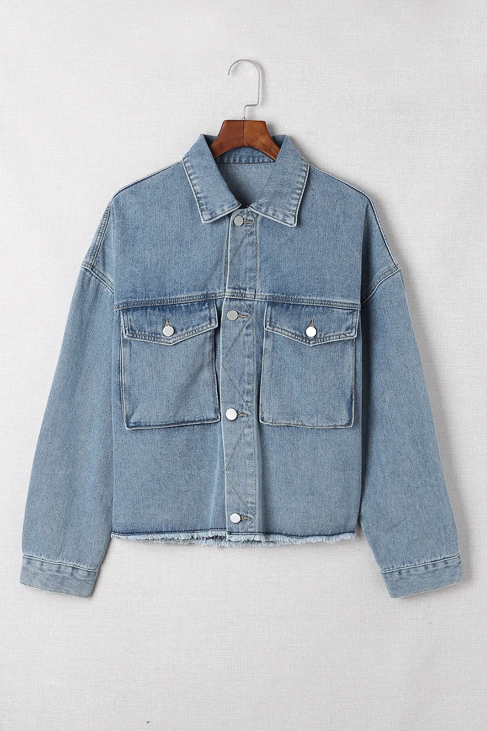 Raised On 90's Country Distressed Denim Jacket