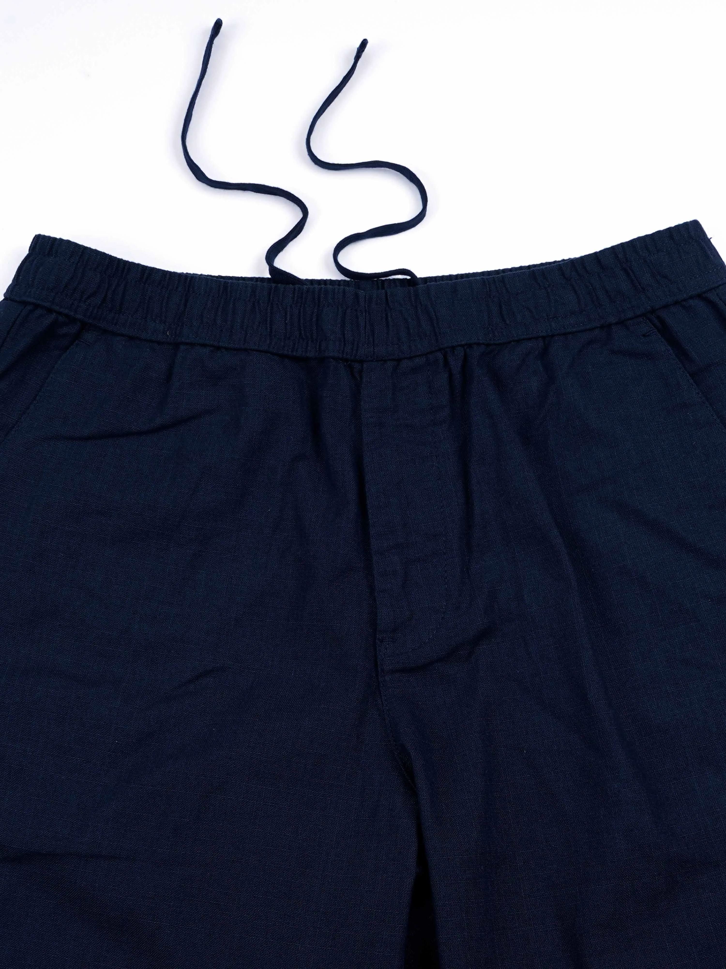 Raw Slub Relaxed Navy Flexiwaist Pants