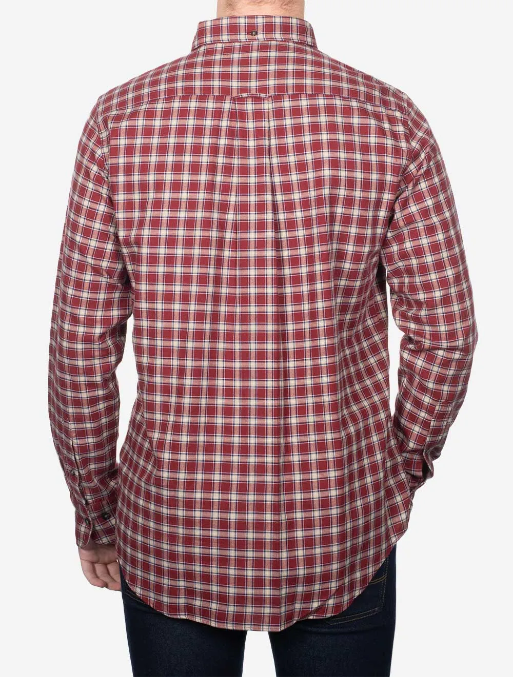 Regular Micro Tartan Flannel Shirt Plumped Red