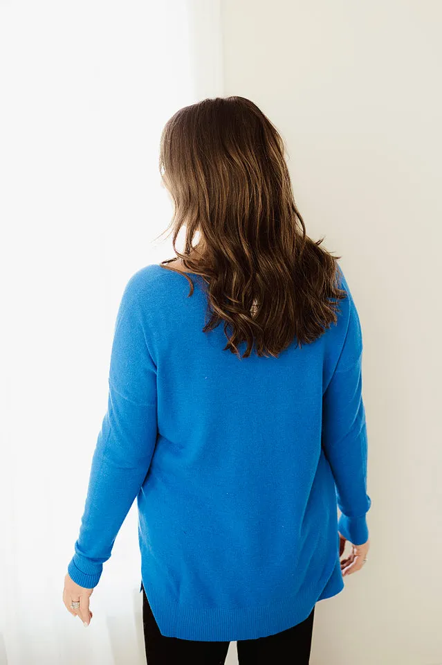 Relaxed Fit V Neck Sweater