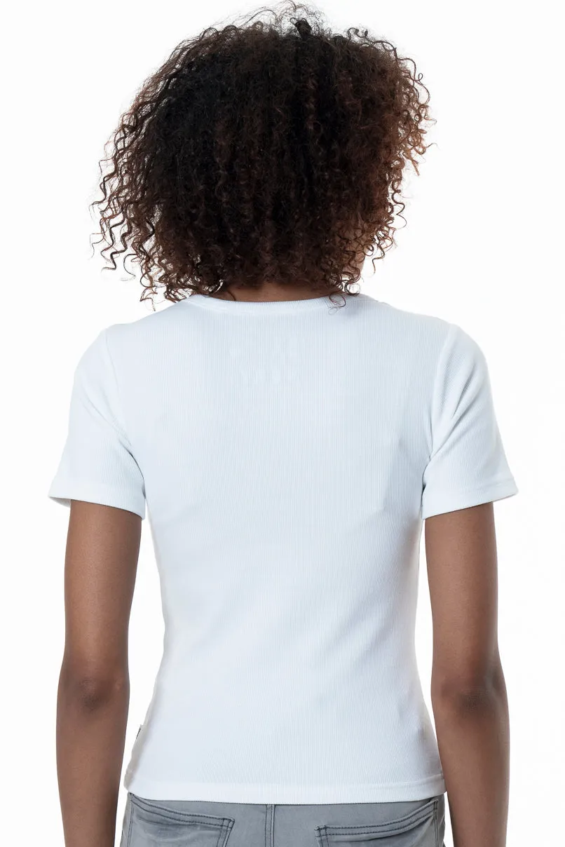 Ribbed T-Shirt _ 153809 _ White