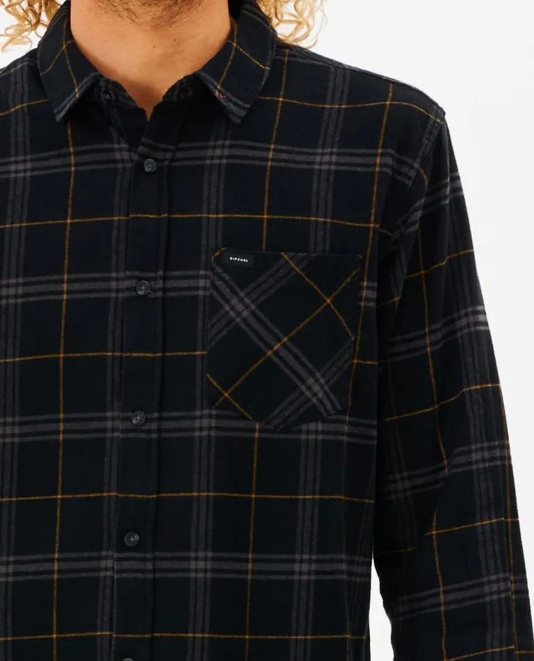 Rip Curl Checked In Flannel L/S Shirt-Black