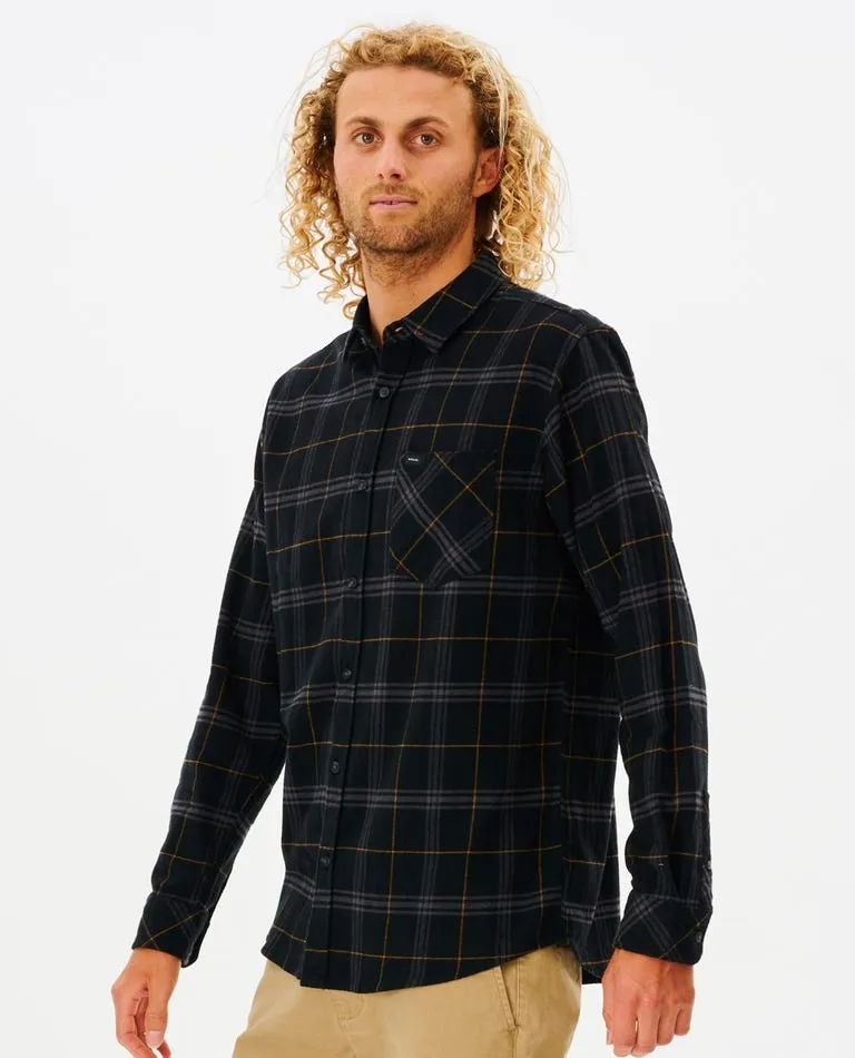 Rip Curl Checked In Flannel L/S Shirt-Black