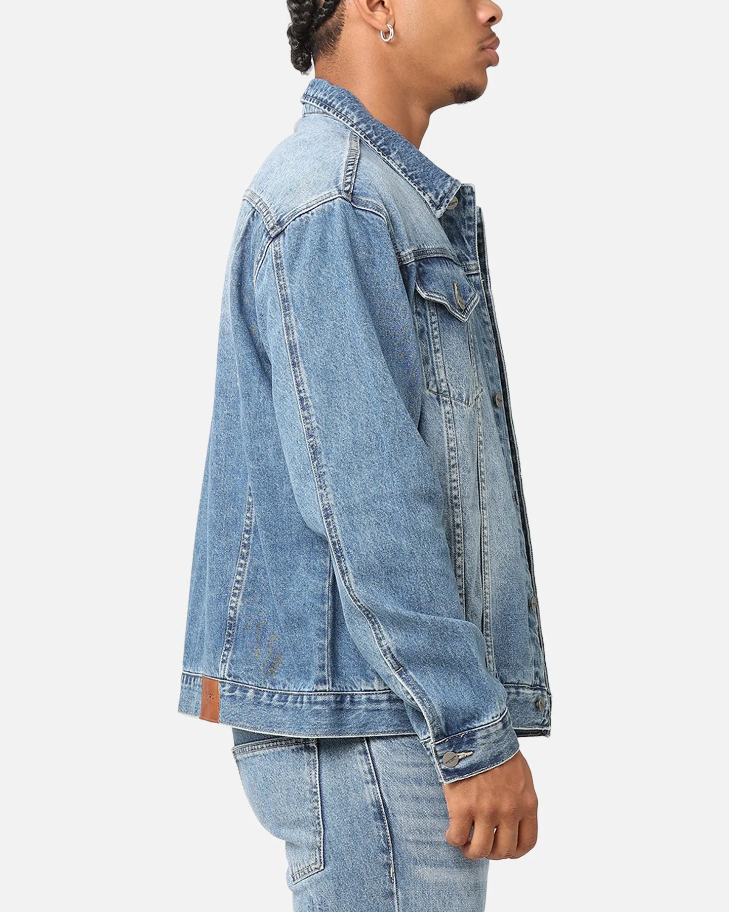 Saint Morta Denim Trucker Jacket Mid Blue Denim