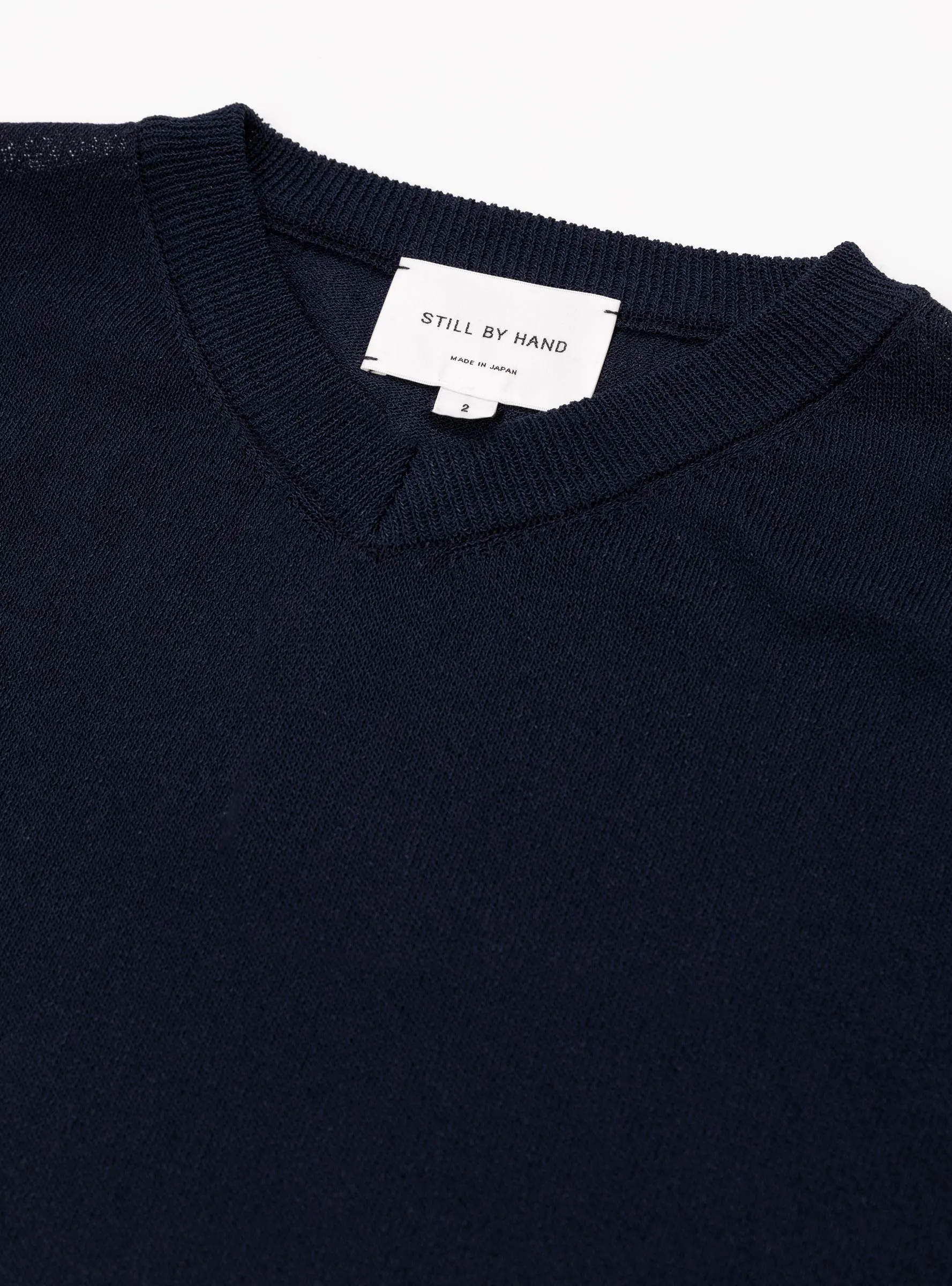 Shallow V-neck Sweater Navy