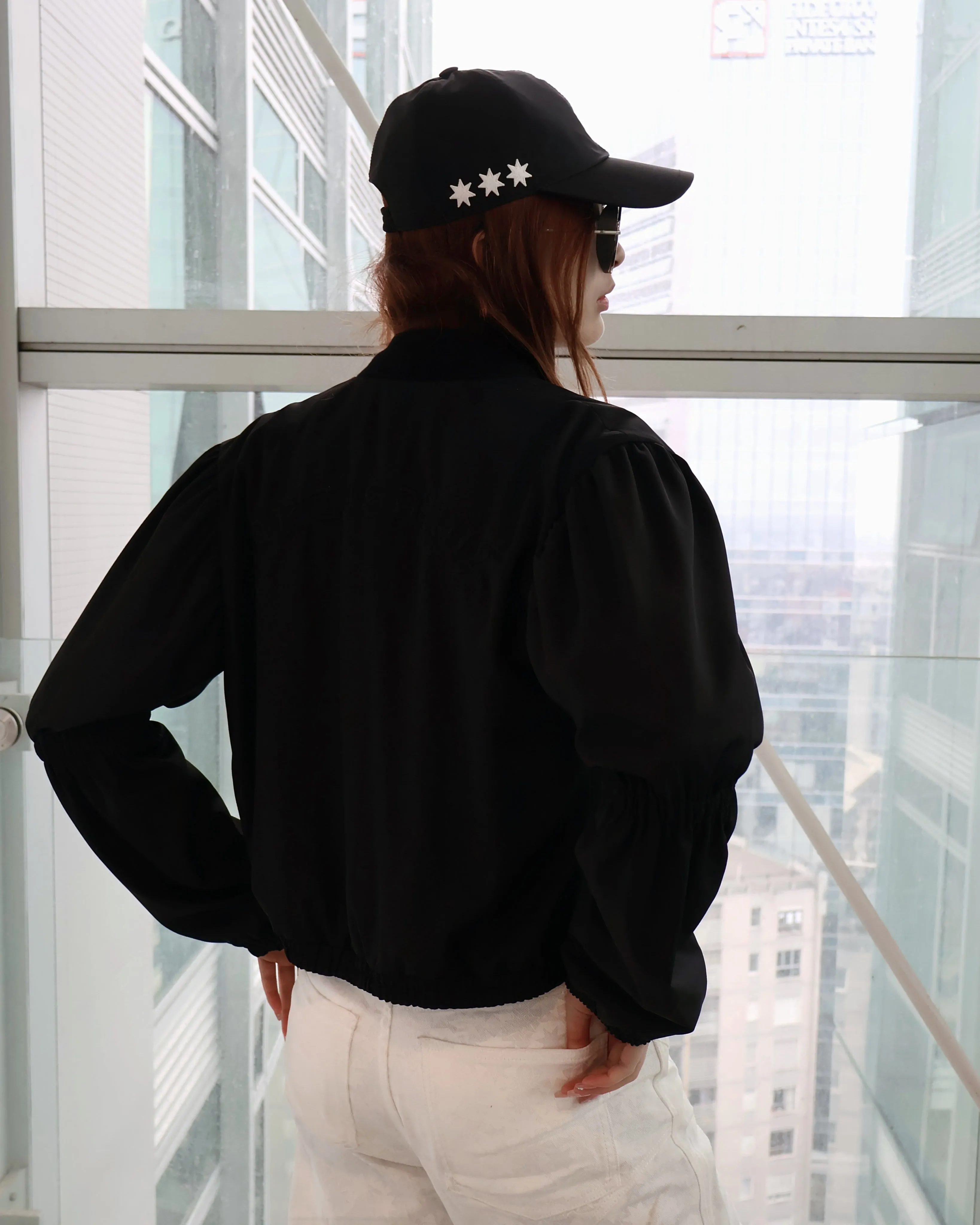 Silk-Lined Black Bomber Jacket