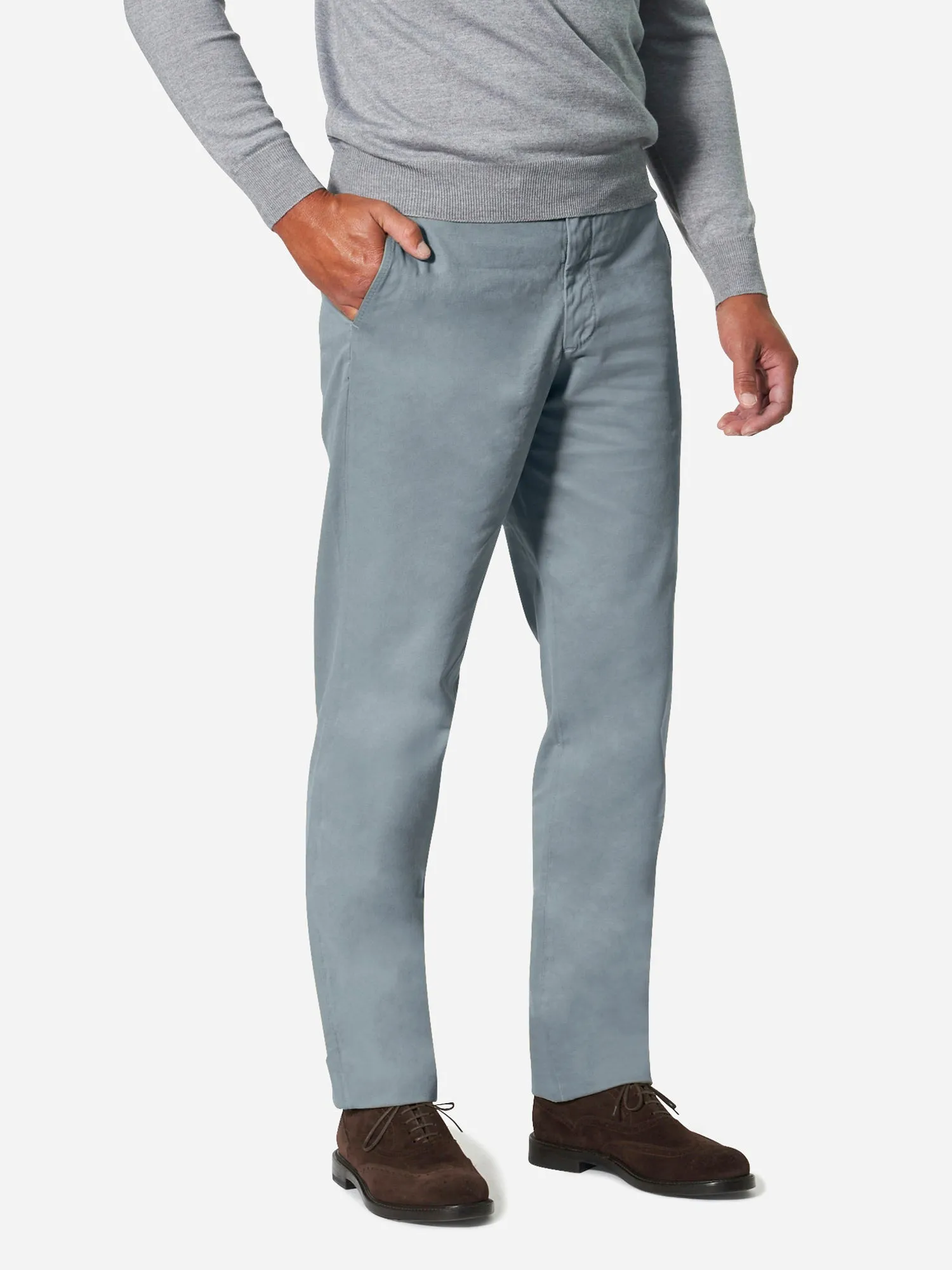 Slate Blue Broken Twill Chino