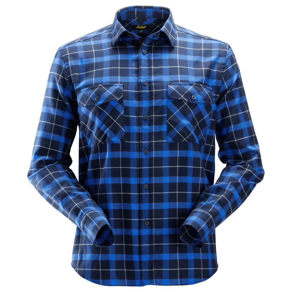 Snickers 8516 AllroundWork Flannel Checked Long Sleeve Shirt Various Colours