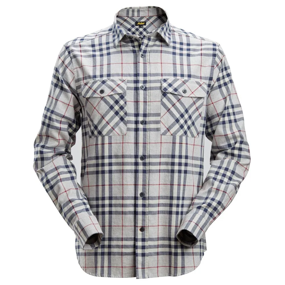 Snickers 8516 AllroundWork Flannel Checked Long Sleeve Shirt Various Colours