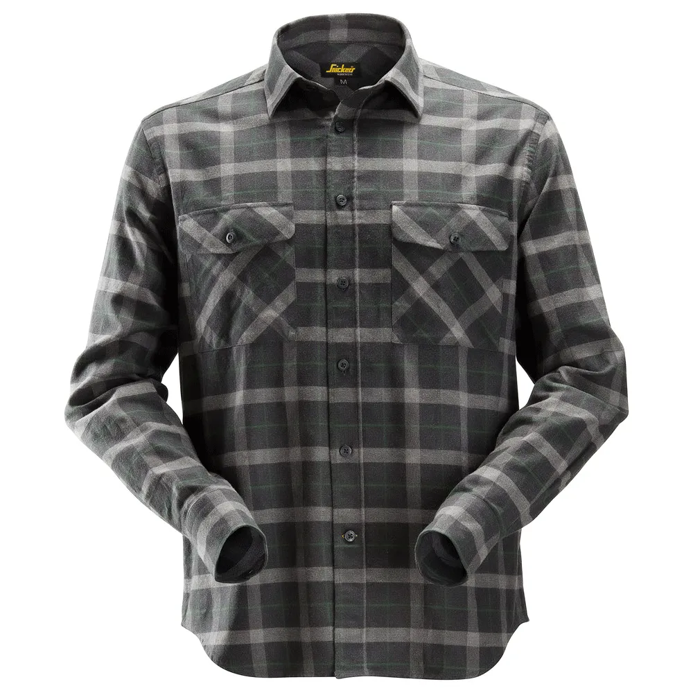 Snickers 8516 AllroundWork Flannel Checked Long Sleeve Shirt Various Colours