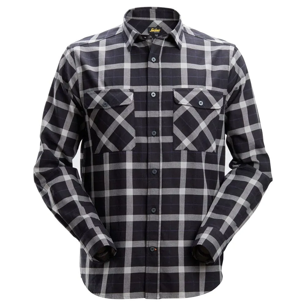 Snickers 8516 AllroundWork Flannel Checked Long Sleeve Shirt Various Colours