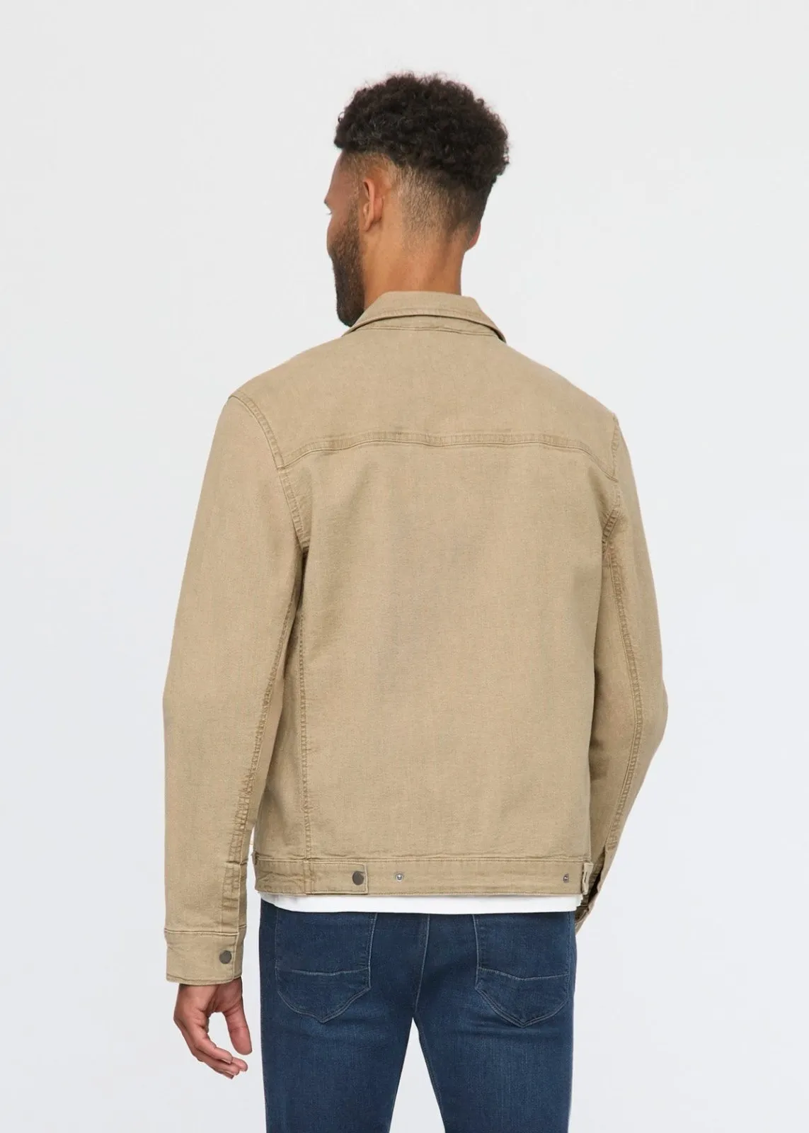 Stretch Canvas Utility Jacket - Tan