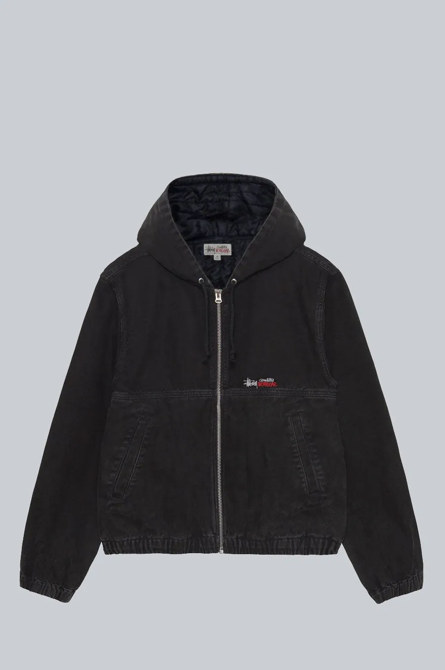 STUSSY CANVAS INSULATED WORK JACKET BLACK