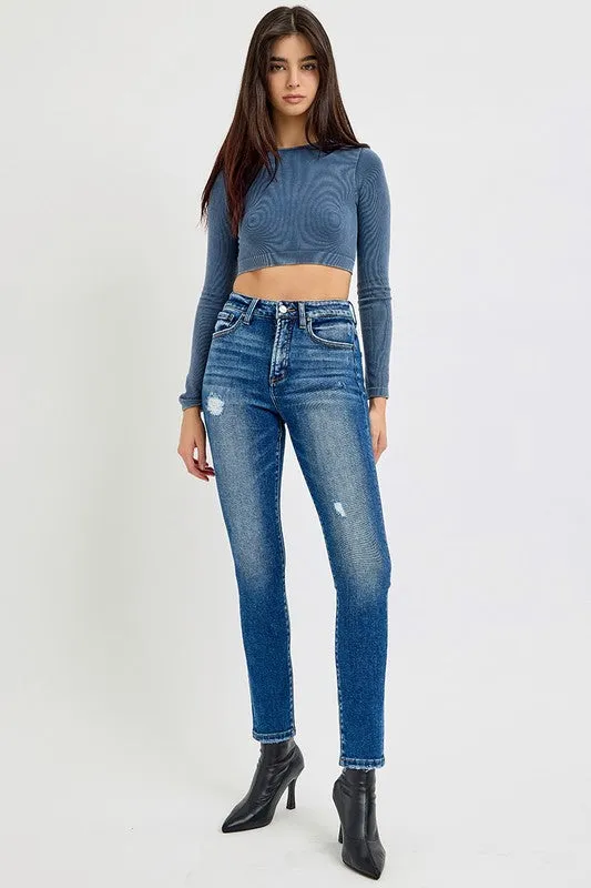 TAMERA TUMMY CONTROL HIGH RISE ANKLE SKINNY JEANS