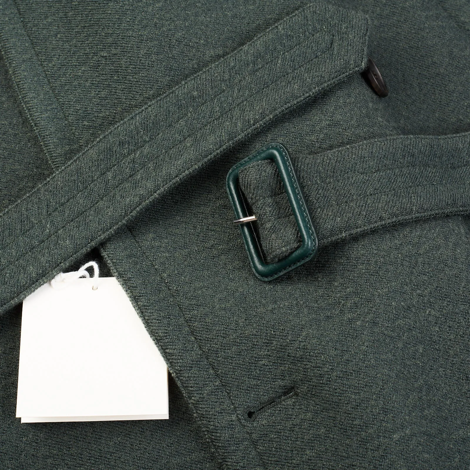 THE ROW Green BETZO Removable Lining Double Breasted Coat NEW L