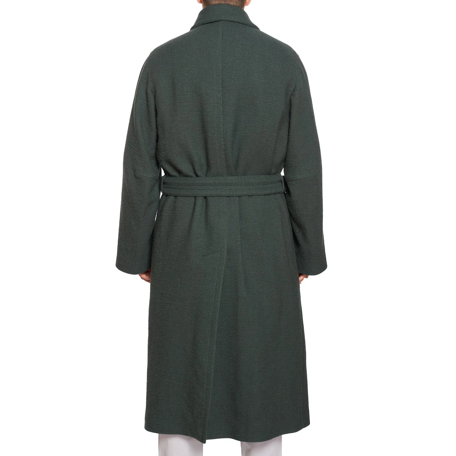 THE ROW Green BETZO Removable Lining Double Breasted Coat NEW L