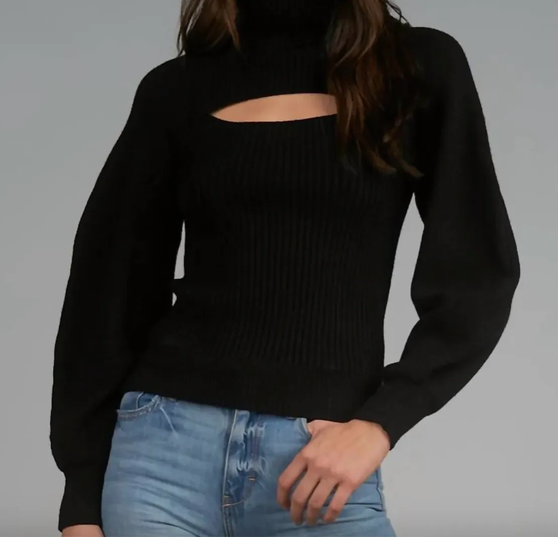 Turtleneck Cut Out Sweater