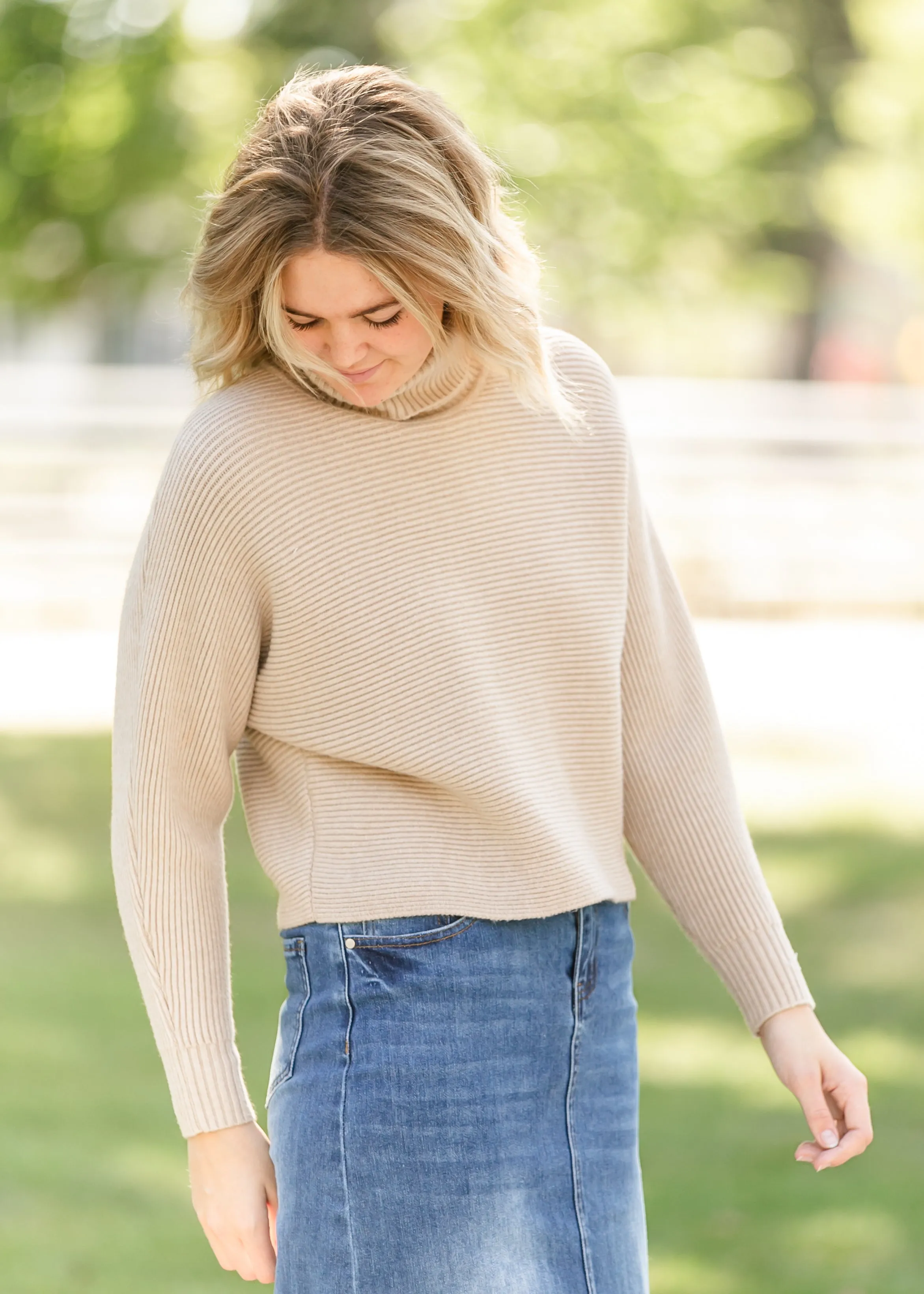 Turtleneck Dolman Sleeve Sweater - FINAL SALE