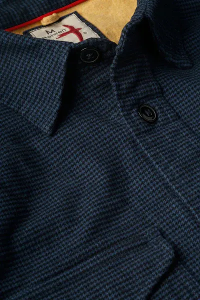 Utility Workshirt in Navy/Black Houndstooth