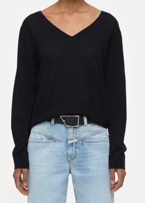 V-NECK BOXY | BLACK