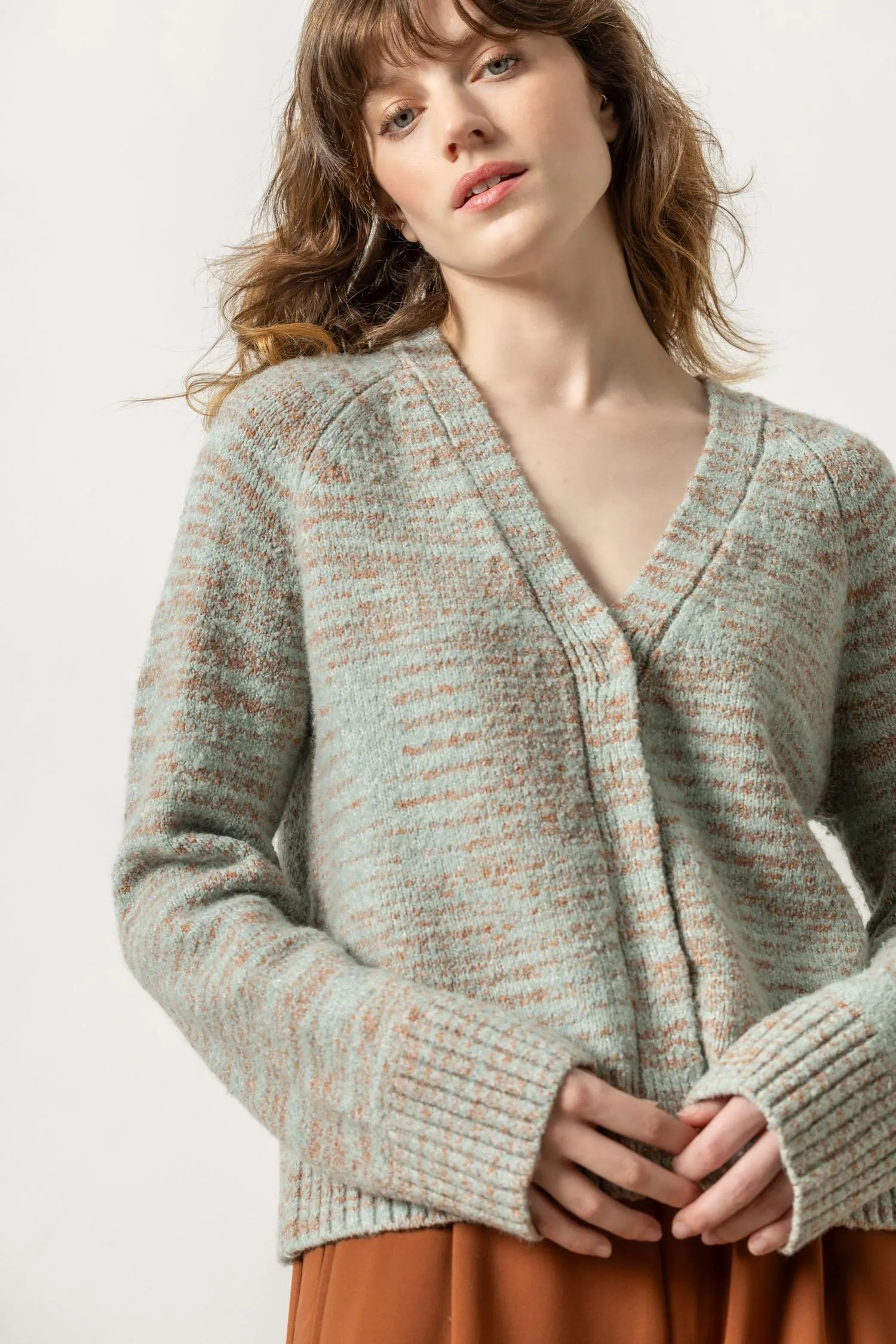 V-Neck Cardigan Sweater