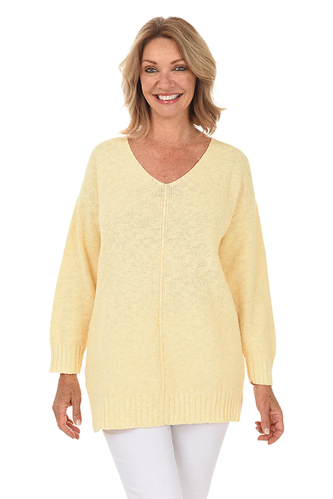 V-Neck Tunic Sweater