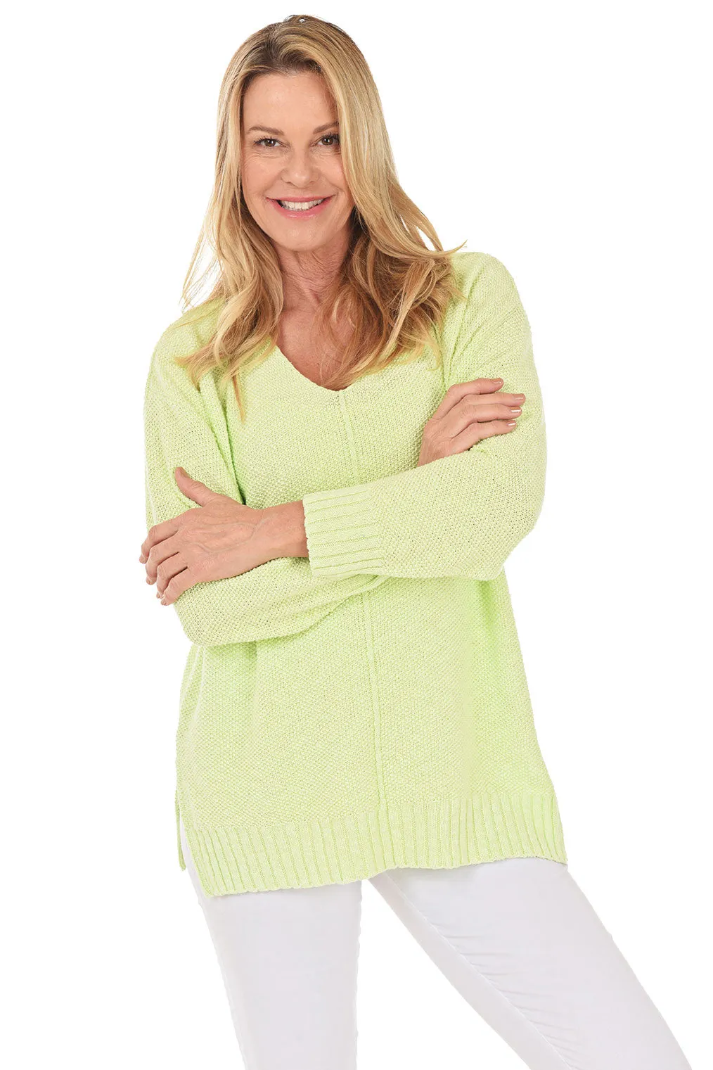 V-Neck Tunic Sweater