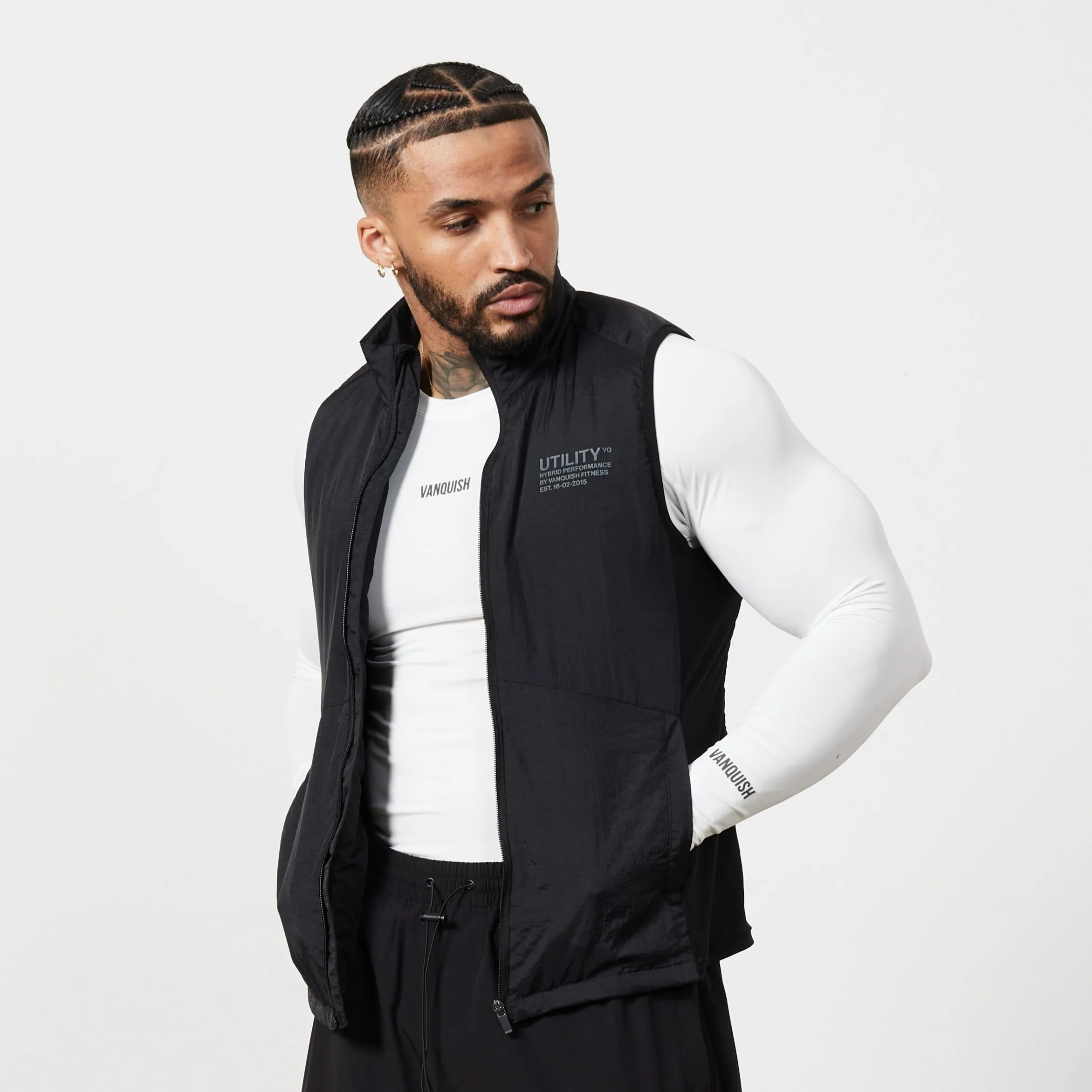 Vanquish Utility Black Gilet Jacket