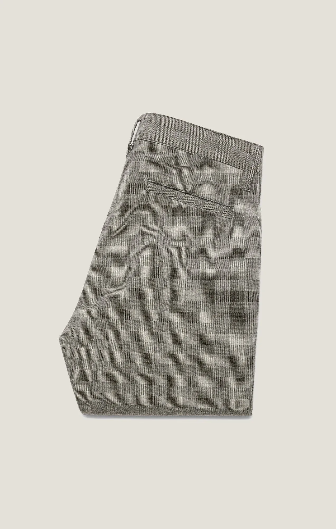 Verona Slim Leg Chino Pants in Taupe Elite Check