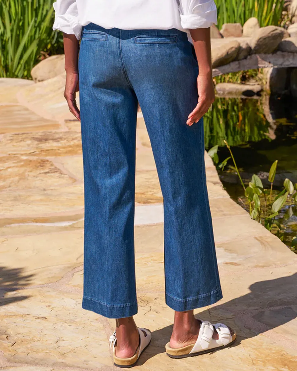 Westport Wide Leg Chino in 1984 Washed Blue