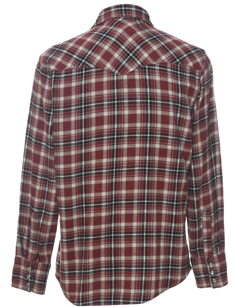 Wrangler Checked Multi-Colour Flannel Shirt - M