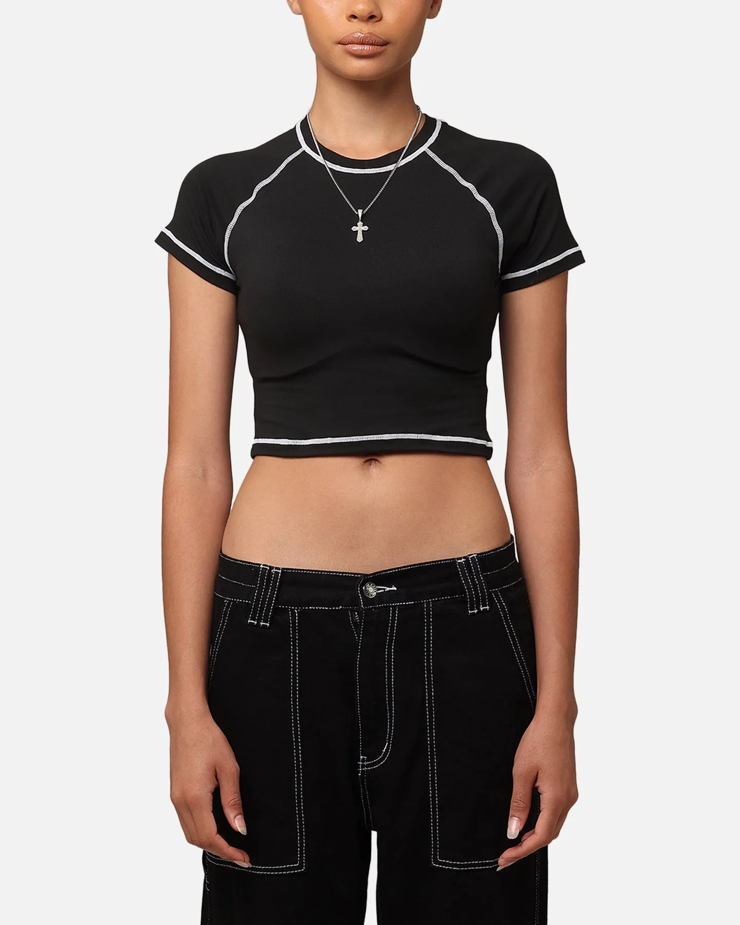 XXIII Women's Boiler Room Crop T-Shirt Black