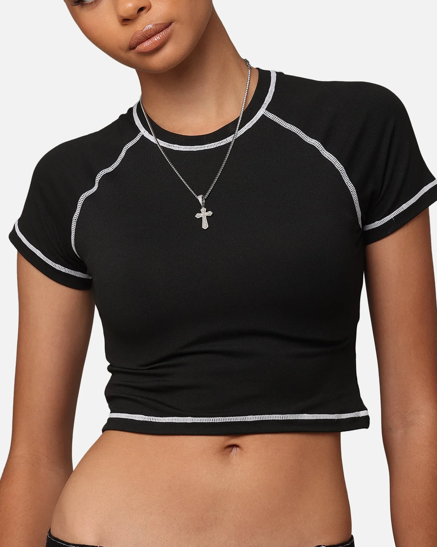 XXIII Women's Boiler Room Crop T-Shirt Black